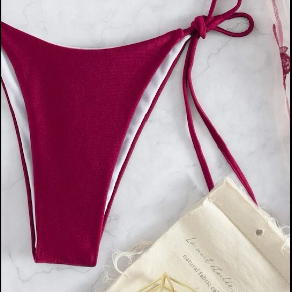 V Wired Embroidery Mesh Sleeves Bikini Swimsuit💖 - Picture 6 of 8